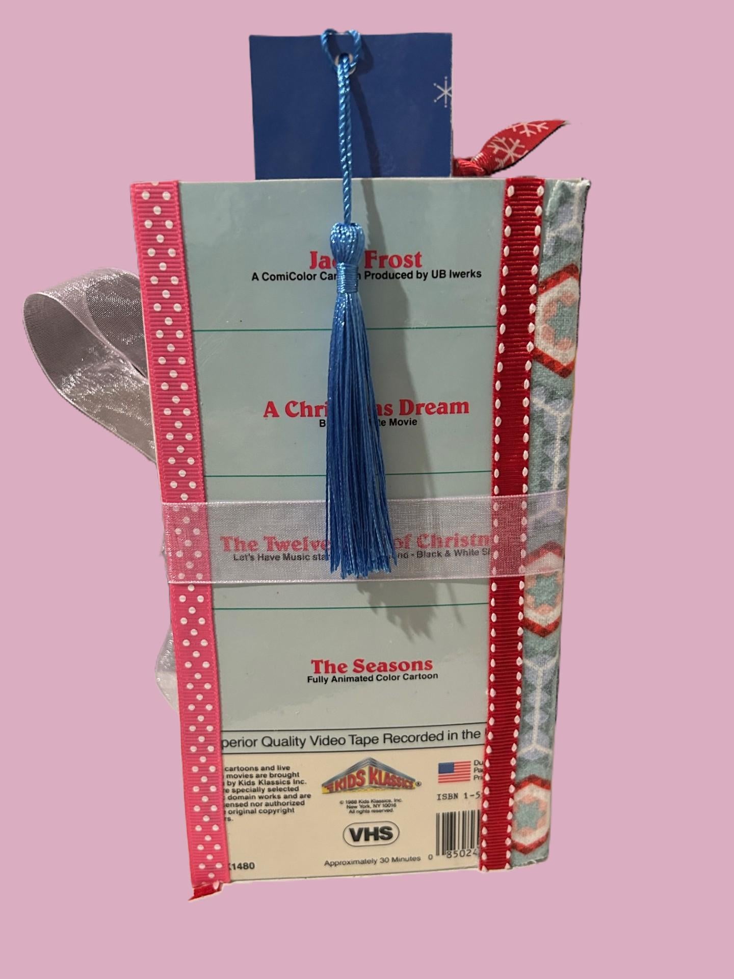 Handmade Christmas VHS Junk Journal – Upcycled Vintage Holiday Journal (Choose Your Style)