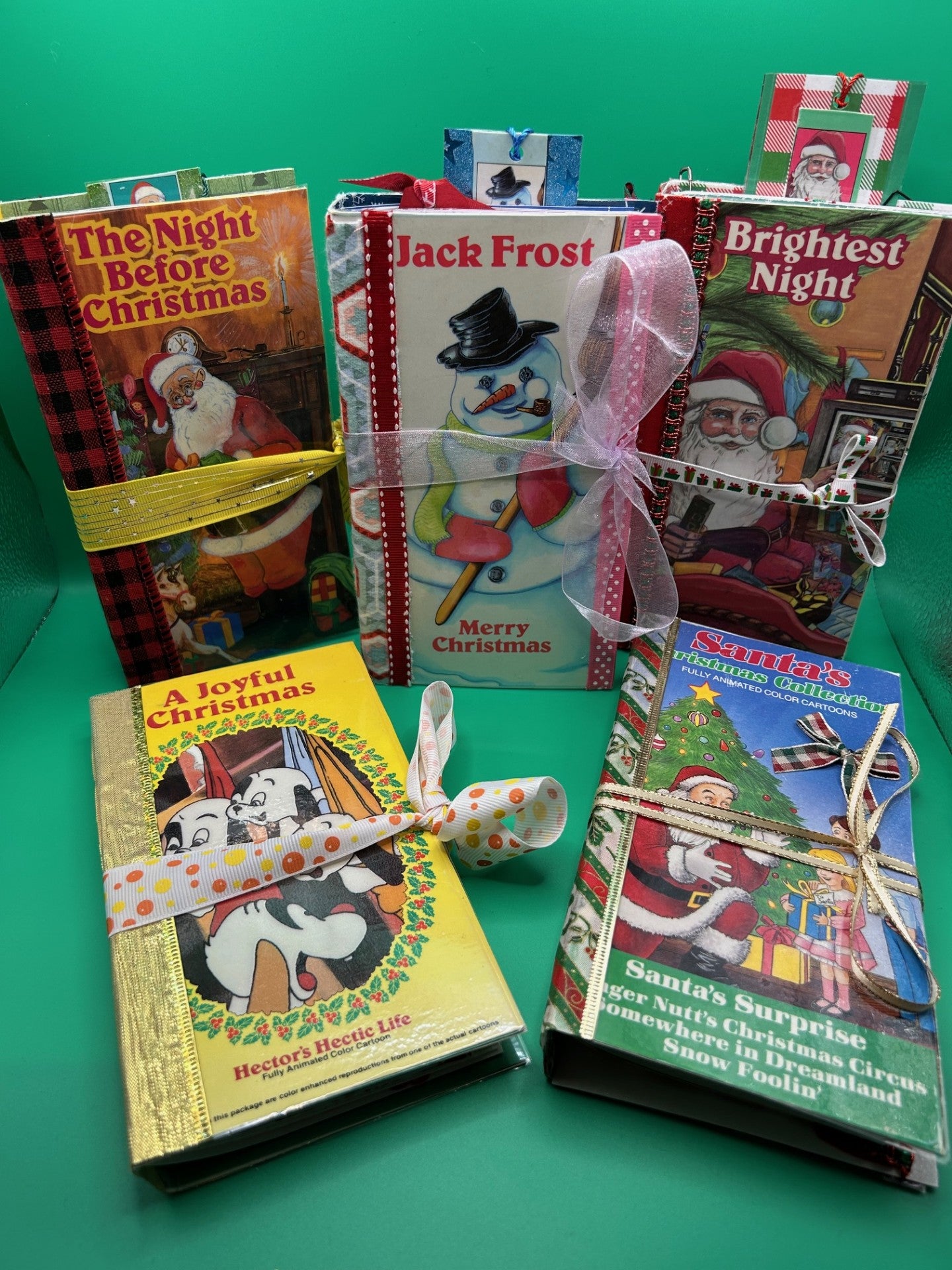 Handmade Christmas VHS Junk Journal – Upcycled Vintage Holiday Journal (Choose Your Style)