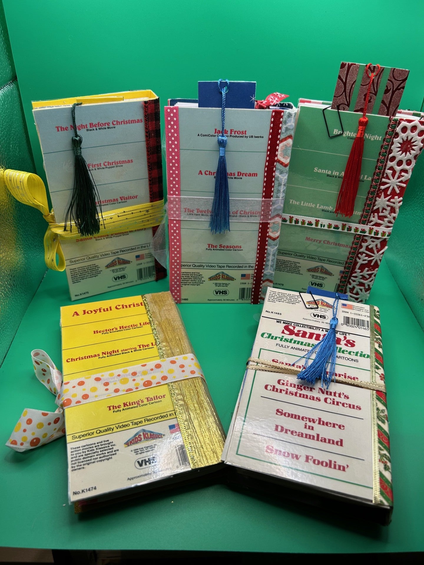 Handmade Christmas VHS Junk Journal – Upcycled Vintage Holiday Journal (Choose Your Style)