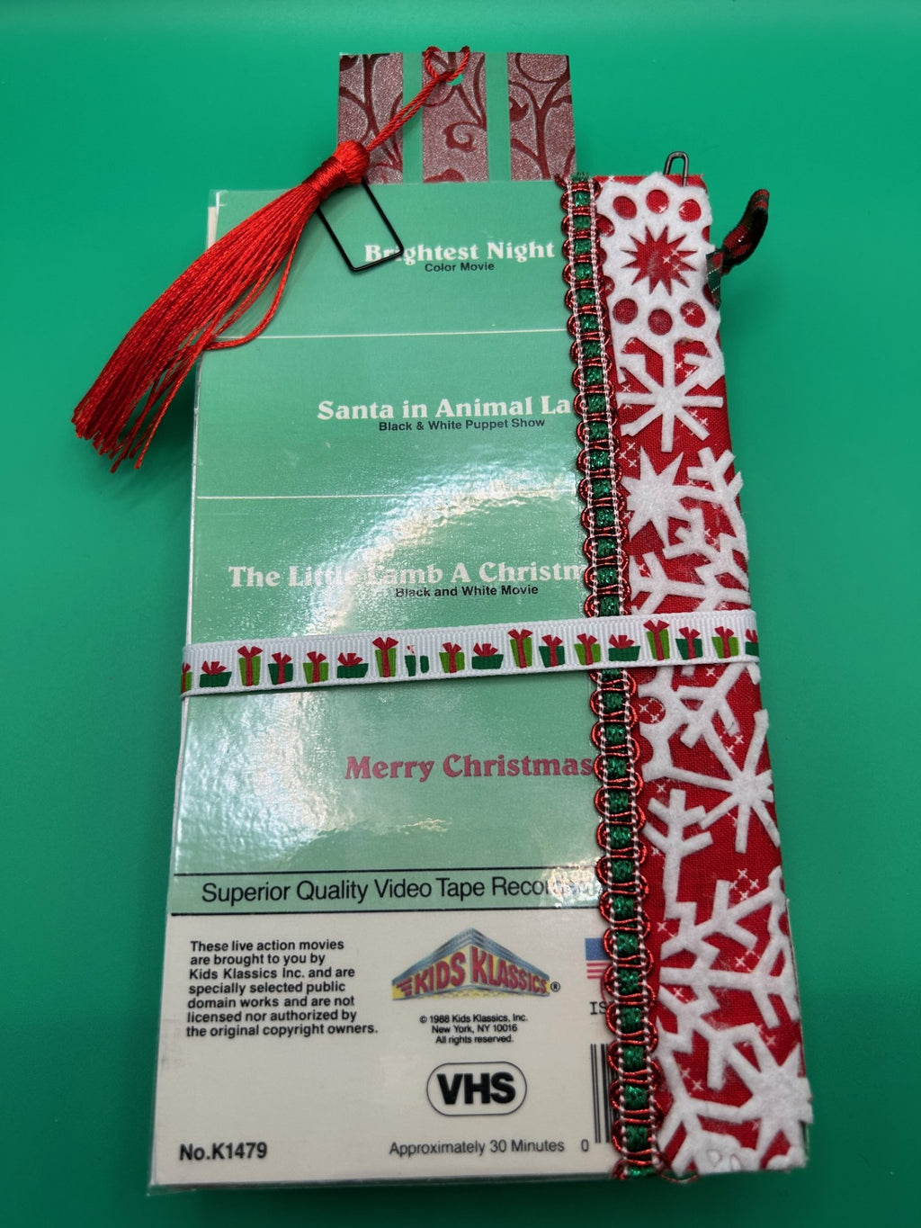 Handmade Christmas VHS Junk Journal – Upcycled Vintage Holiday Journal (Choose Your Style)